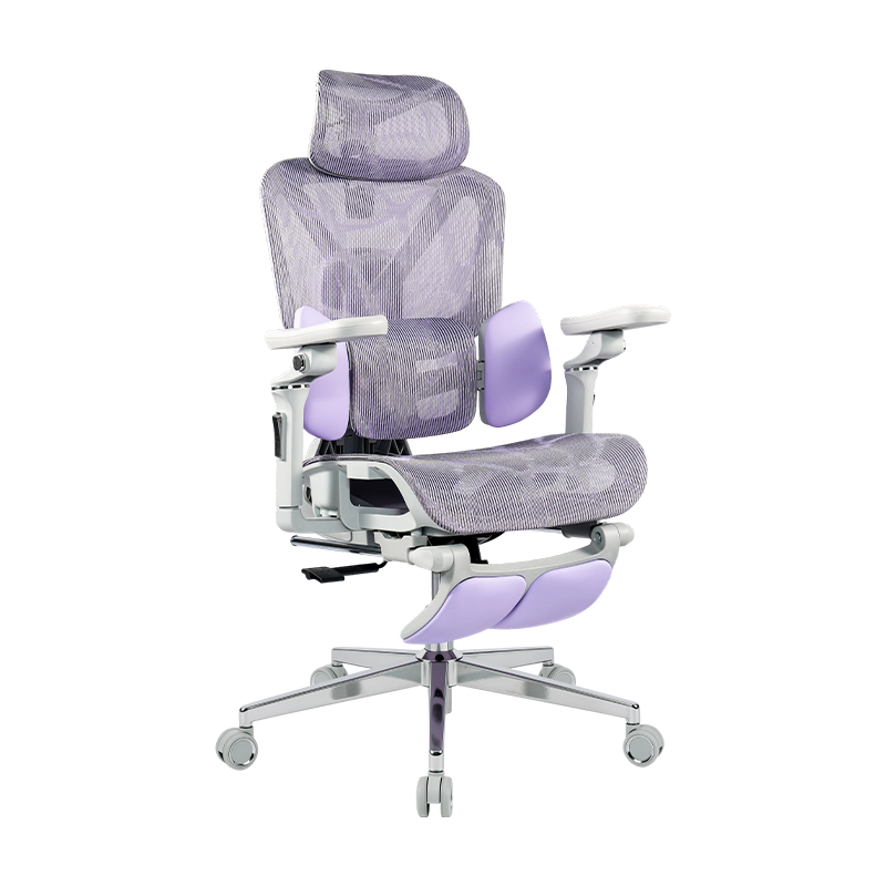 Purple Mesh Fabric<br>3003 Ergonomic Office Chair With 5D Armrests And Footrest