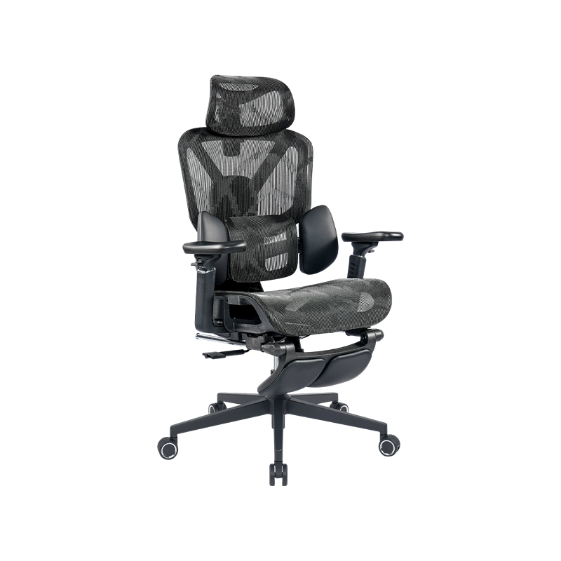 Black Mesh Fabric<br>3003 Ergonomic Office Chair With 5D Armrests And Footrest