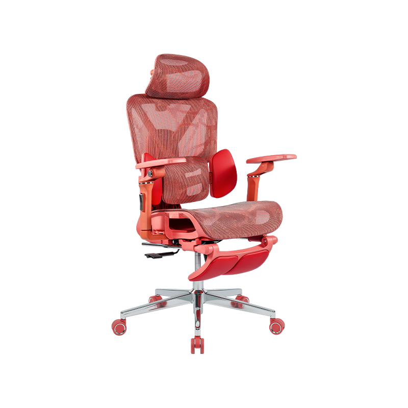 Red Mesh Fabric<br>3003 Ergonomic Office Chair With 5D Armrests And Footrest