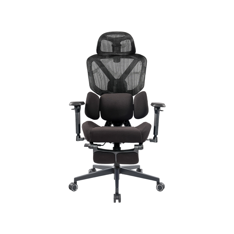 Black Cotton Fabric<br>3003 Ergonomic Office Chair With 5D Armrests And Footrest