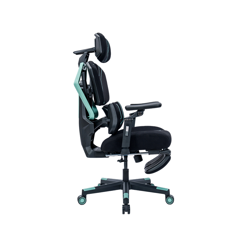 Black-Green<br>3002-3 Cotton Fabric Line Series Gaming Chair