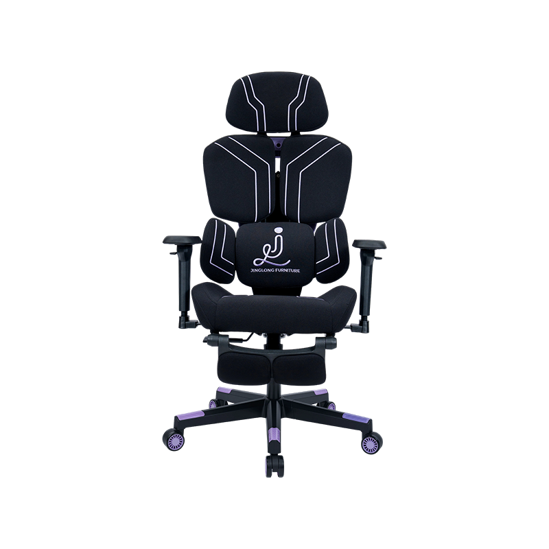 Black-Purple<br>3002-3 Cotton Fabric Line Series Gaming Chair Black-Purple<br>3002-3 Cotton Fabric Line Series Gaming Chair