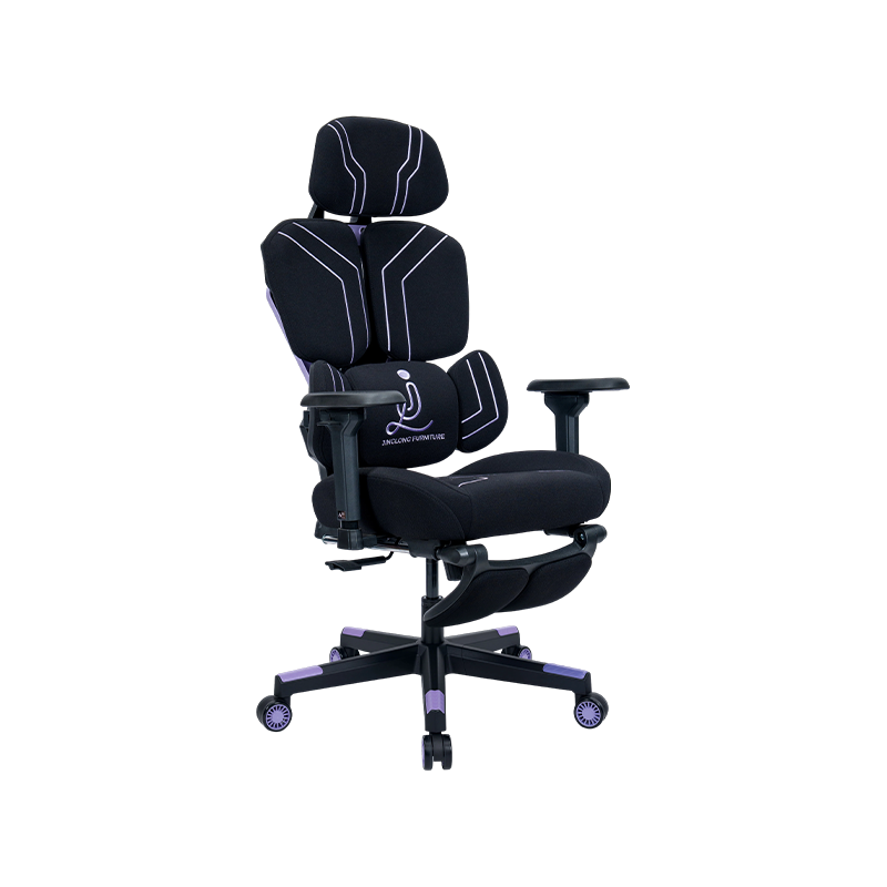 Black-Purple<br>3002-3 Cotton Fabric Line Series Gaming Chair Black-Purple<br>3002-3 Cotton Fabric Line Series Gaming Chair
