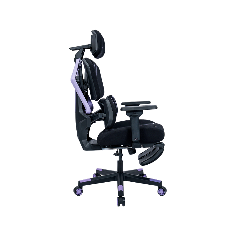 Black-Purple<br>3002-3 Cotton Fabric Line Series Gaming Chair Black-Purple<br>3002-3 Cotton Fabric Line Series Gaming Chair